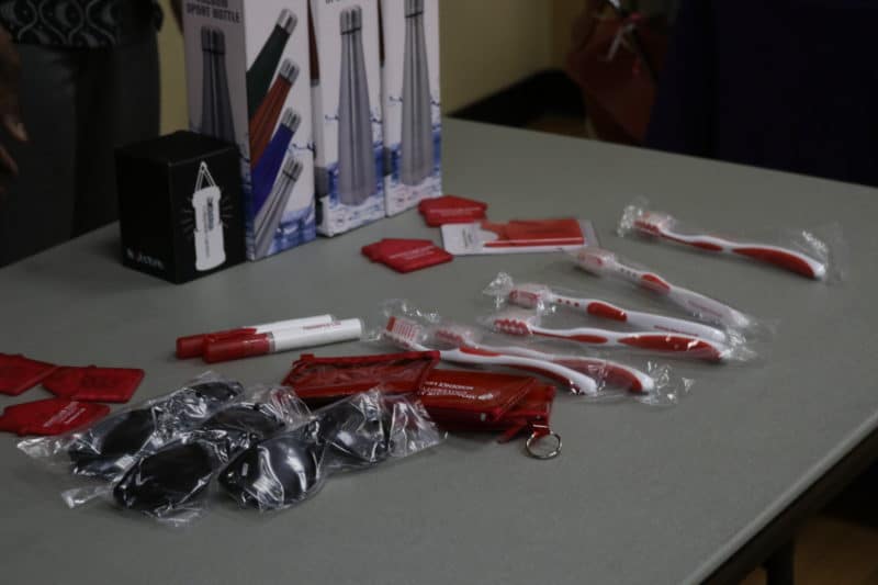 Montclair, NJ 11/1/18 First annual Community Relations Expo: At Student Center, Ballrooms Montclair State University, Students gather to ask police questions police excessive force. Photo by Tiffany Baskerville