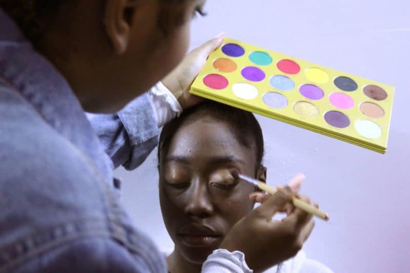 BROOKLYN, NY 10/28/18 2ND ANNUAL POWER IN PINK FASHION SHOW: First-time model Aleshia Hamilton, 18, is excited to be participating in a fashion show with a good cause. Hamilton is modeling at the fashion show for her boyfriend's mother Niya Williams, who has been diagnosed with breast cancer. Photo by Babee Garcia