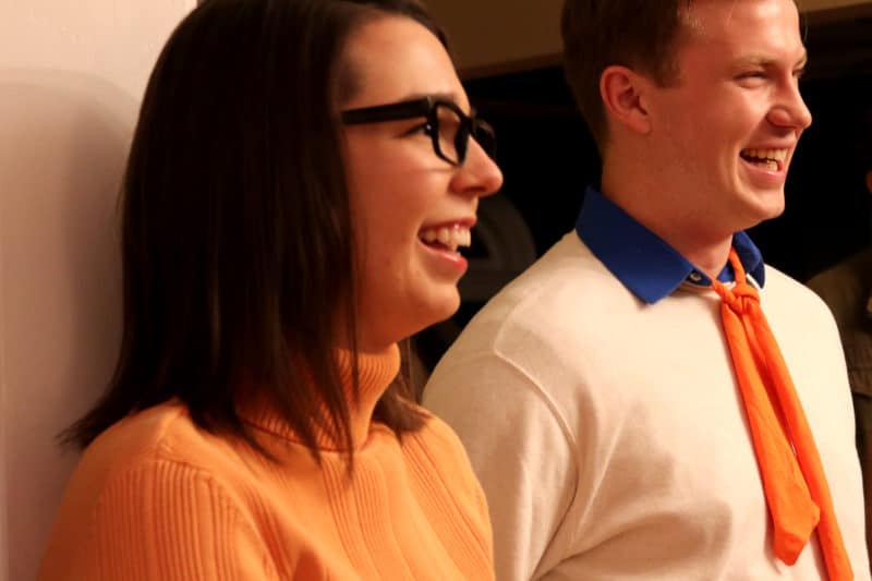 CLIFTON, NJ 10/30/18 NEWMAN CATHOLIC MISSIONARIES ENJOY HALLOWEEN:
Missionaries Sophie Ouellette, and Dan Robinson enjoy student company at annual Newman Halloween Party dressed as characters from “Scooby Doo”.
-Photo by Katherine Braunstein